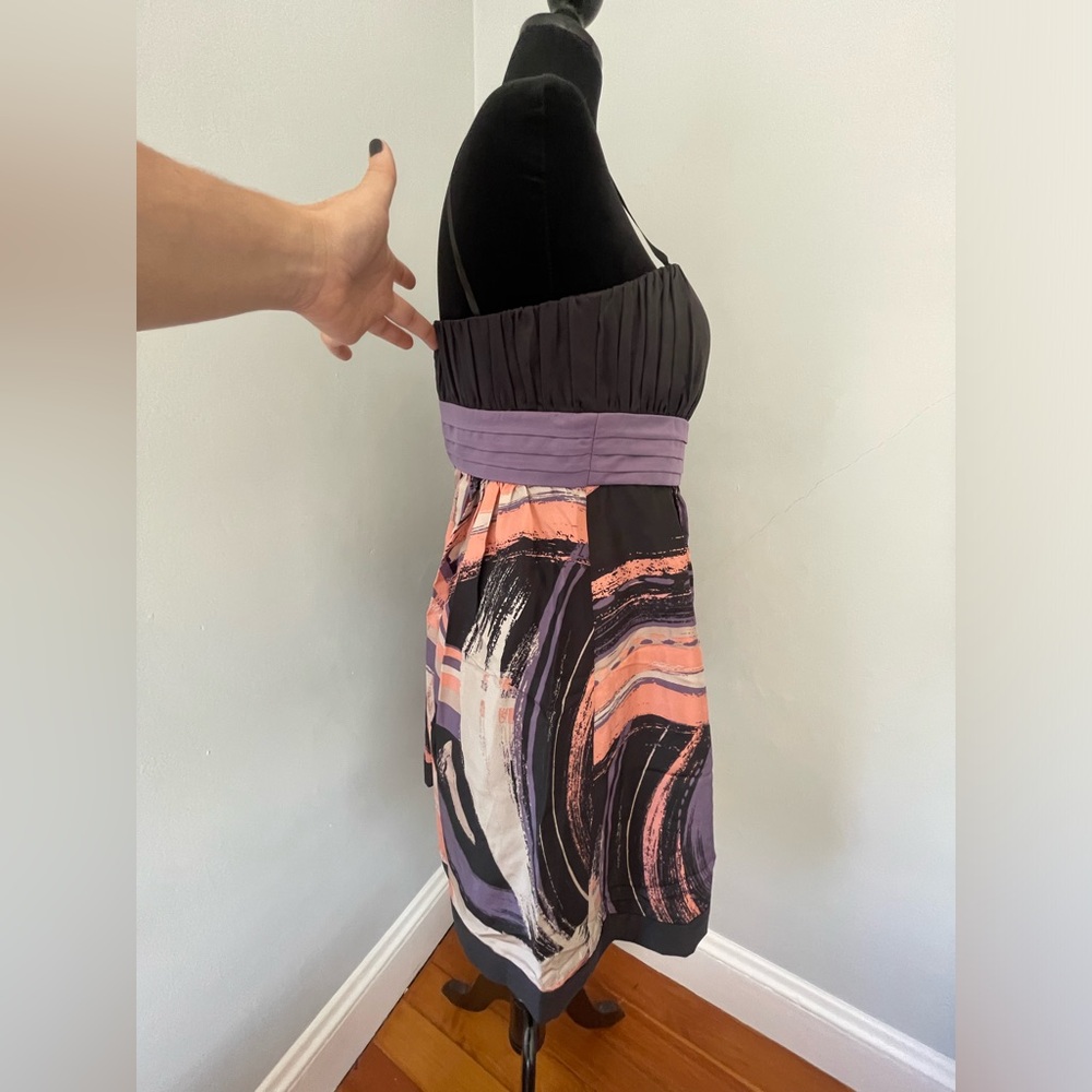 NWT BCBG Pink, Purple, Black Dress - Size 8 - Picture 3 of 7